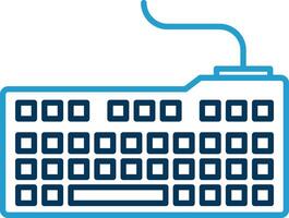 Keyboard Line Blue Two Color Icon vector