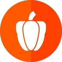 Capsicum Glyph Red Circle Icon vector