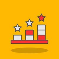 Ranking Filled Shadow Icon vector