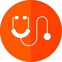 Stethoscope Glyph Red Circle Icon vector