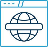 Website Line Blue Two Color Icon vector
