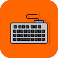 Keyword Filled Orange background Icon vector