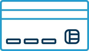 Credit Card Line Blue Two Color Icon vector