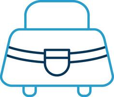 Purse Line Blue Two Color Icon vector