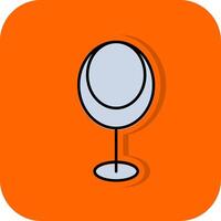 huevo silla lleno naranja antecedentes icono vector