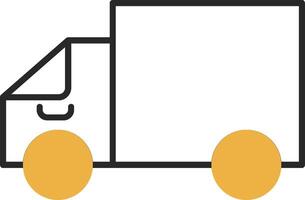 Delivery Truck Skined Filled Icon vector