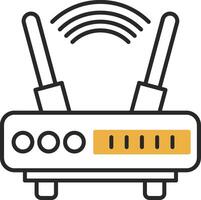 Wifi Skined Filled Icon vector