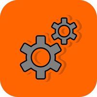 Automation Filled Orange background Icon vector