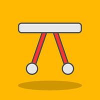 Swinging Cradle Filled Shadow Icon vector