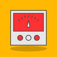 Voltage Indicator Filled Shadow Icon vector