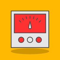 Voltage Indicator Filled Shadow Icon vector