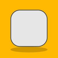 Round Corner Filled Shadow Icon vector