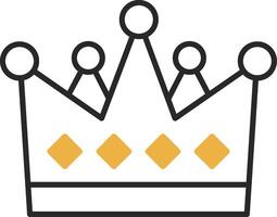 Crown Skined Filled Icon vector