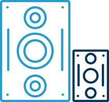 Speaker Line Blue Two Color Icon vector