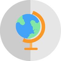 Earth Globe Flat Scale Icon vector