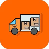 Express Delivery Filled Orange background Icon vector