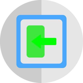 Log In Flat Scale Icon vector