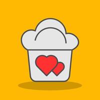 Muffin Filled Shadow Icon vector