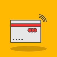 Contactless Filled Shadow Icon vector