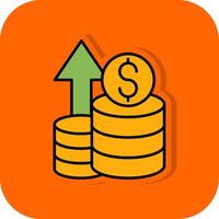 Business Intelligence Filled Orange background Icon vector