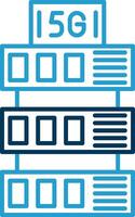 Server Line Blue Two Color Icon vector