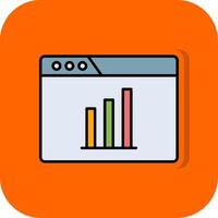 Web Traffic Filled Orange background Icon vector