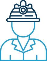 Labor Line Blue Two Color Icon vector