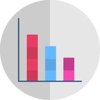 Bar Graph Flat Scale Icon vector