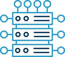 Server Line Blue Two Color Icon vector