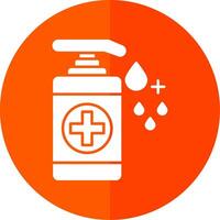 Hand Sanitizer Glyph Red Circle Icon vector