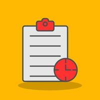 Waiting List Filled Shadow Icon vector