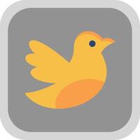 Bird Flat Round Corner Icon vector