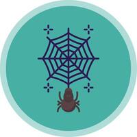 Spiderweb Flat Multi Circle Icon vector