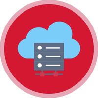 Cloud Flat Multi Circle Icon vector
