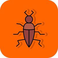 Insect Filled Orange background Icon vector