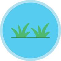 Grass Flat Multi Circle Icon vector