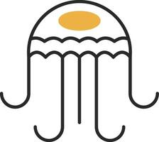 Jellyfish Skined Filled Icon vector
