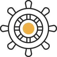 Helm Skined Filled Icon vector