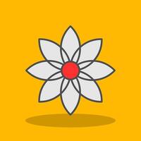 Dandelion Filled Shadow Icon vector