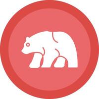 Bear Glyph Multi Circle Icon vector