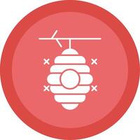 Beehive Glyph Multi Circle Icon vector