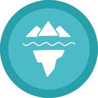 Iceberg Glyph Multi Circle Icon vector