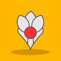 Crocus Filled Shadow Icon vector
