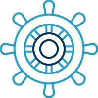 Helm Line Blue Two Color Icon vector
