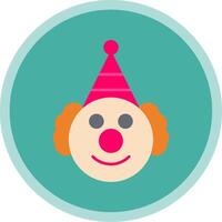 payaso plano multi circulo icono vector