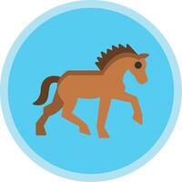 caballo plano multi circulo icono vector