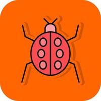 insecto lleno naranja antecedentes icono vector