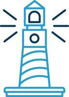 Lighthouse Line Blue Two Color Icon vector