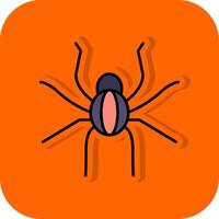 araña lleno naranja antecedentes icono vector