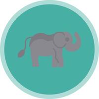 elefante plano multi circulo icono vector